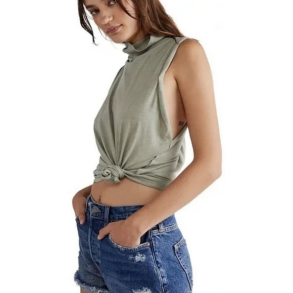 Free People Xena Tank in Seagrass size Medium - Picture 4 of 10